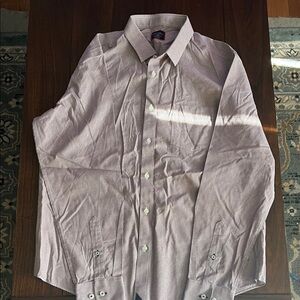 UNTUCKit maroon & white Dress Shirt